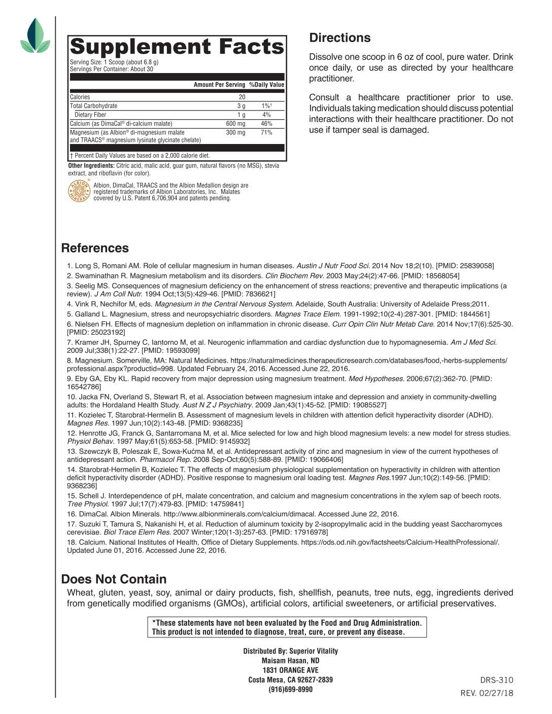 Magnesium~OptiMag Plus Calcium
