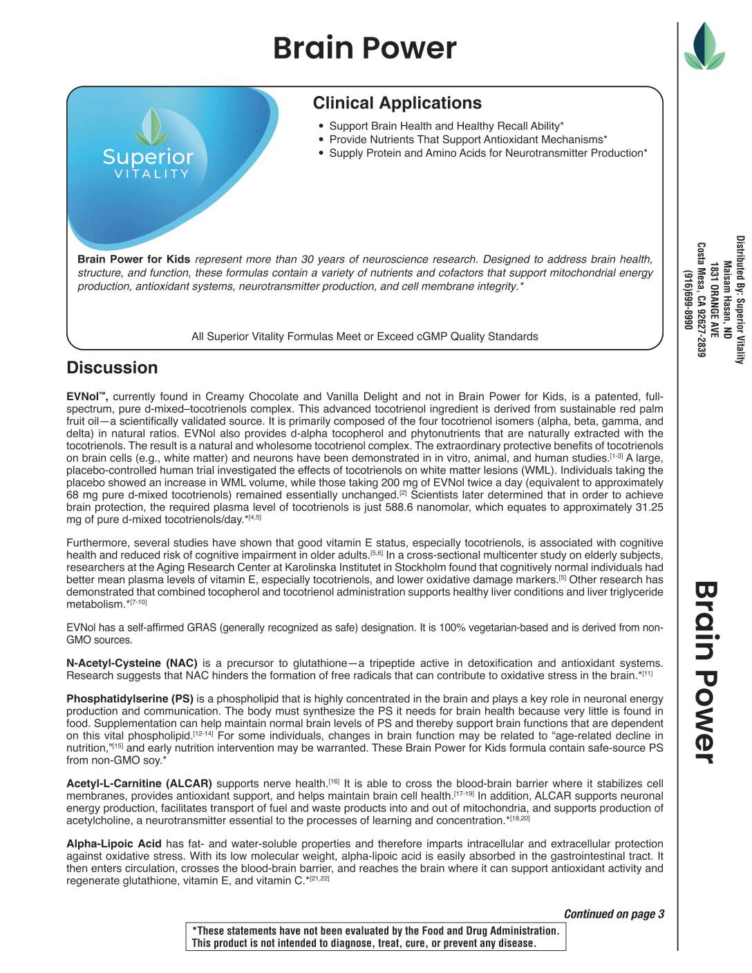 Brain Power~BrainSustain Kids Vanilla