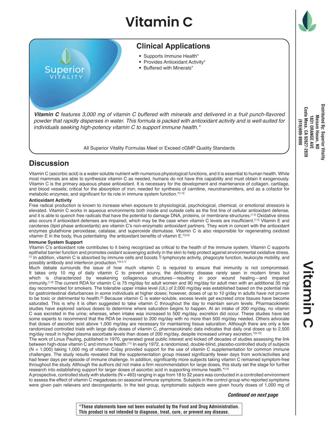 Vitamin C~Buffered C Powder