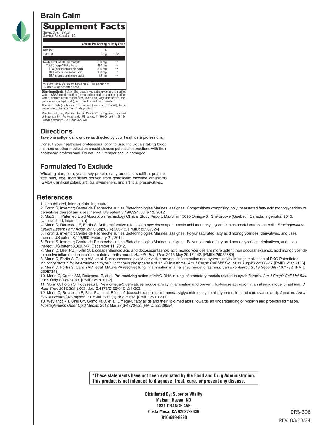 Brain Calm~Omega MonoPure